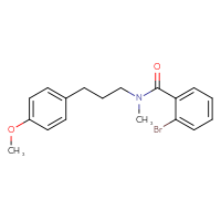 Chemical structure of 2-bromo-N-[3-(4-methoxyphenyl)propyl]-N-methylbenzamide - CSSB02122090711