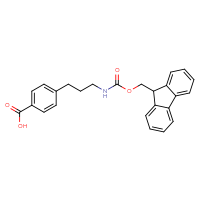 Chemical structure of 4-[3-({[(9H-fluoren-9-yl)methoxy]carbonyl}amino)propyl]benzoic acid - CSSB02127715974