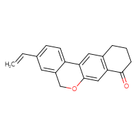 Chemical structure of 3-ethenyl-8,9,10,11-tetrahydro-5H-6-oxatetraphen-8-one - CSSB00160570928