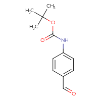 Chemical structure of tert-butyl N-(4-formylphenyl)carbamate - CSSB00011934602