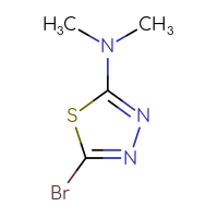 Chemical structure of 5-bromo-N,N-dimethyl-1,3,4-thiadiazol-2-amine - CSSB00012111929