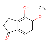 Chemical structure of 4-hydroxy-5-methoxy-2,3-dihydro-1H-inden-1-one - CSSB00009851940
