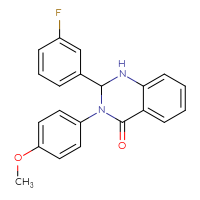 Chemical structure of 2-(3-fluorophenyl)-3-(4-methoxyphenyl)-1,2,3,4-tetrahydroquinazolin-4-one - CSSB00026571746