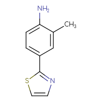 Chemical structure of 2-methyl-4-(1,3-thiazol-2-yl)aniline - CSSB00000095349