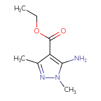 Chemical structure of ethyl 5-amino-1,3-dimethyl-1H-pyrazole-4-carboxylate - CSSB00000741200