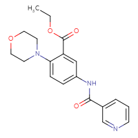 Chemical structure of ethyl 2-(morpholin-4-yl)-5-(pyridine-3-amido)benzoate - CSSB00121599628