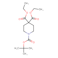 Chemical structure of 1-tert-butyl 4,4-diethyl piperidine-1,4,4-tricarboxylate - CSSB00010079828