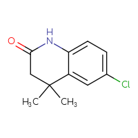 Chemical structure of 6-chloro-4,4-dimethyl-1,2,3,4-tetrahydroquinolin-2-one - CSSB00010167783