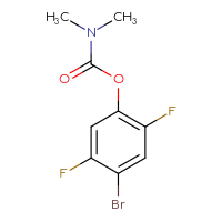 Chemical structure of 4-bromo-2,5-difluorophenyl N,N-dimethylcarbamate - CSSB21432559086