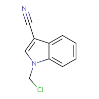 Chemical structure of 1-(chloromethyl)-1H-indole-3-carbonitrile - CSSB00009906787