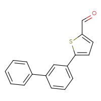 Chemical structure of 5-{[1,1'-biphenyl]-3-yl}thiophene-2-carbaldehyde - CSSB00053009244