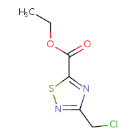 Chemical structure of ethyl 3-(chloromethyl)-1,2,4-thiadiazole-5-carboxylate - CSSB00010404189
