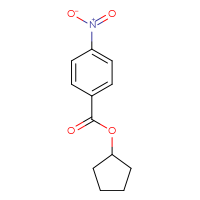 Chemical structure of cyclopentyl 4-nitrobenzoate - CSSB00020600276