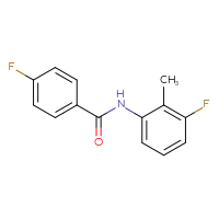 Chemical structure of 4-fluoro-N-(3-fluoro-2-methylphenyl)benzamide - CSSB00003202398