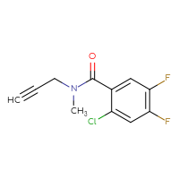 Chemical structure of 2-chloro-4,5-difluoro-N-methyl-N-(prop-2-yn-1-yl)benzamide - CSSB00023993393