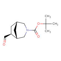 Chemical structure of tert-butyl (1R,5S,6S)-6-formyl-3-azabicyclo[3.2.1]octane-3-carboxylate - CSSB20621779596