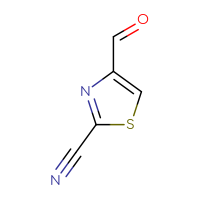 Chemical structure of 4-formyl-1,3-thiazole-2-carbonitrile - CSSB00010741346