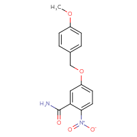 Chemical structure of 5-[(4-methoxyphenyl)methoxy]-2-nitrobenzamide - CSSB20561579989