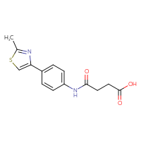 Chemical structure of 3-{[4-(2-methyl-1,3-thiazol-4-yl)phenyl]carbamoyl}propanoic acid - CSSB00025751310