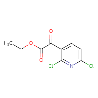 Chemical structure of ethyl 2-(2,6-dichloropyridin-3-yl)-2-oxoacetate - CSSB00010255355