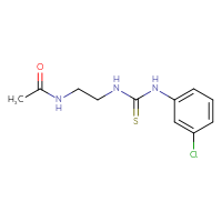 Chemical structure of N-(2-{[(3-chlorophenyl)carbamothioyl]amino}ethyl)acetamide - CSSB00103361333