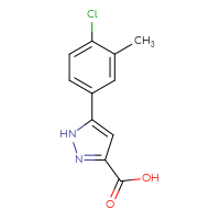 Chemical structure of 5-(4-chloro-3-methylphenyl)-1H-pyrazole-3-carboxylic acid - CSSB00011100661