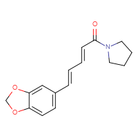 Chemical structure of (2E,4E)-5-(2H-1,3-benzodioxol-5-yl)-1-(pyrrolidin-1-yl)penta-2,4-dien-1-one - CSSB00102641051