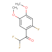 Chemical structure of 2,2-difluoro-1-(2-fluoro-4,5-dimethoxyphenyl)ethan-1-one - CSSB00014027320