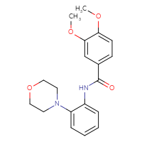 Chemical structure of 3,4-dimethoxy-N-[2-(morpholin-4-yl)phenyl]benzamide - CSSB00027818795