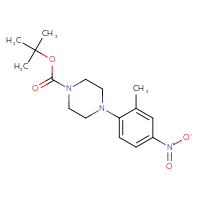 Chemical structure of tert-butyl 4-(2-methyl-4-nitrophenyl)piperazine-1-carboxylate - CSSB00015188724