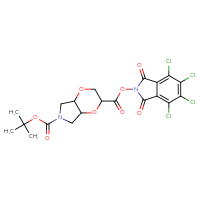 Chemical structure of 6-tert-butyl 2-(4,5,6,7-tetrachloro-1,3-dioxo-2,3-dihydro-1H-isoindol-2-yl) hexahydro-2H-[1,4]dioxino[2,3-c]pyrrole-2,6-dicarboxylate - CSSB20271388073