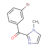 Chemical structure of 2-(3-bromobenzoyl)-1-methyl-1H-imidazole - CSSB00000181904
