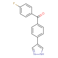 Chemical structure of 4-[4-(4-fluorobenzoyl)phenyl]-1H-pyrazole - CSSB06583088215