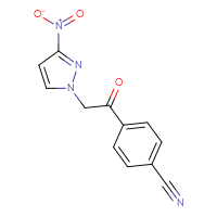 Chemical structure of 4-[2-(3-nitro-1H-pyrazol-1-yl)acetyl]benzonitrile - CSSB00007941522