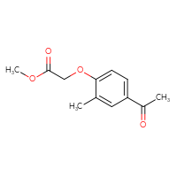 Chemical structure of methyl 2-(4-acetyl-2-methylphenoxy)acetate - CSSB00011826149
