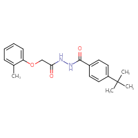 Chemical structure of 4-tert-butyl-N'-[2-(2-methylphenoxy)acetyl]benzohydrazide - CSSB00047514290