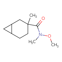Chemical structure of N-methoxy-N,3-dimethylbicyclo[4.1.0]heptane-3-carboxamide - CSSB09896304077