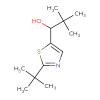 Chemical structure of 1-(2-tert-butyl-1,3-thiazol-5-yl)-2,2-dimethylpropan-1-ol - CSSB00117217333