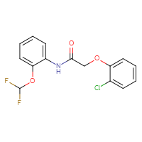 Chemical structure of 2-(2-chlorophenoxy)-N-[2-(difluoromethoxy)phenyl]acetamide - CSSB00028337308