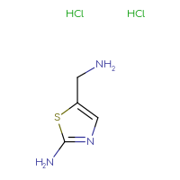 Chemical structure of 5-(aminomethyl)-1,3-thiazol-2-amine dihydrochloride - CSSB00025752468