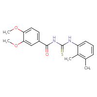Chemical structure of 3-(3,4-dimethoxybenzoyl)-1-(2,3-dimethylphenyl)thiourea - CSSB00121654697