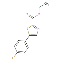Chemical structure of ethyl 5-(4-fluorophenyl)-1,3-thiazole-2-carboxylate - CSSB00020649205