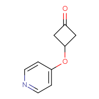 Chemical structure of 3-(pyridin-4-yloxy)cyclobutan-1-one - CSSB00021622464
