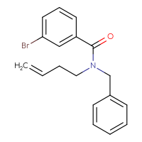 Chemical structure of N-benzyl-3-bromo-N-(but-3-en-1-yl)benzamide - CSSB02129257738