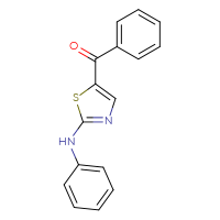 Chemical structure of 5-benzoyl-N-phenyl-1,3-thiazol-2-amine - CSSB00025727441
