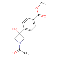 Chemical structure of methyl 4-(1-acetyl-3-hydroxyazetidin-3-yl)benzoate - CSSB21291565318