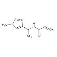 Chemical structure of N-[1-(1-methyl-1H-imidazol-4-yl)ethyl]prop-2-enamide - CSSB00024279844
