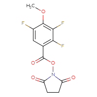 Chemical structure of 2,5-dioxopyrrolidin-1-yl 2,3,5-trifluoro-4-methoxybenzoate - CSSB20270306971