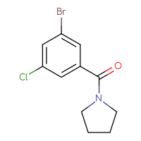 Chemical structure of 1-(3-bromo-5-chlorobenzoyl)pyrrolidine - CSSB00012987218