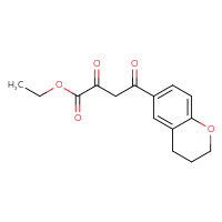 Chemical structure of ethyl 4-(3,4-dihydro-2H-1-benzopyran-6-yl)-2,4-dioxobutanoate - CSSB02258343788